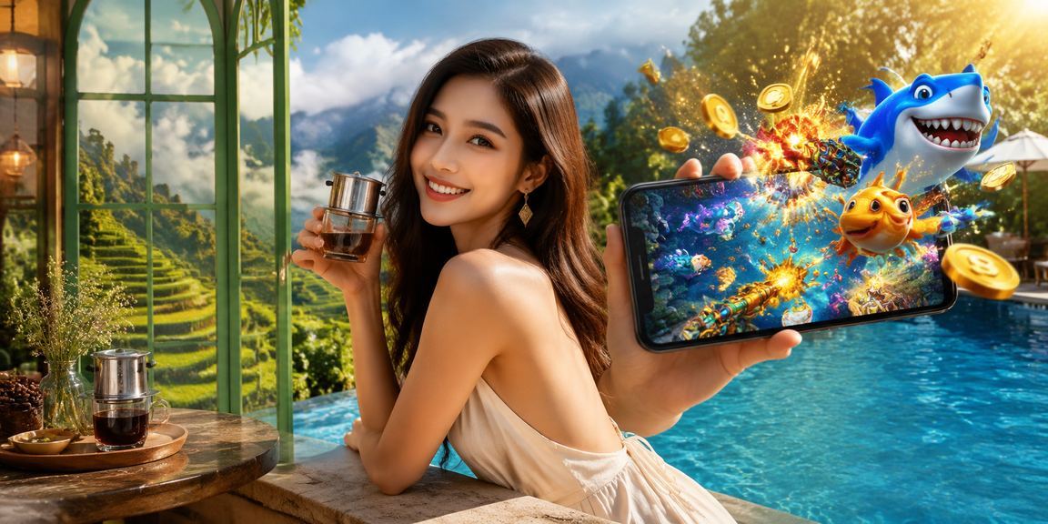 Người chơi thư giãn trải nghiệm game bắn cá trên điện thoại tại Sa Pa